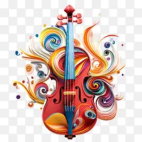 小提琴日-小提琴日大提琴音乐多彩抽象-空若网 小提琴日-小提琴日大提琴音乐多彩抽象-空若网