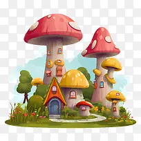 蘑菇屋-像素艺术-空若网 蘑菇屋-像素艺术-空若网
