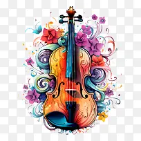 小提琴日-小提琴日小提琴艺术多彩花卉-空若网 小提琴日-小提琴日小提琴艺术多彩花卉-空若网