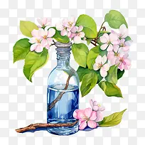 苹果花-苹果花苹果花水彩画春天的花朵盛开-空若网 苹果花-苹果花苹果花水彩画春天的花朵盛开-空若网