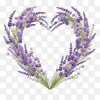 薰衣草花环-心形-空若网 薰衣草花环-心形-空若网