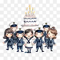 海军生日-生日蛋糕-空若网 海军生日-生日蛋糕-空若网