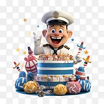 海军生日-生日蛋糕-空若网 海军生日-生日蛋糕-空若网