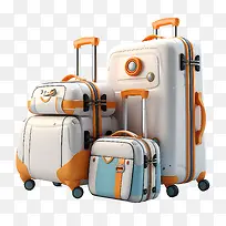 行李箱-橙色-空若网 行李箱-橙色-空若网