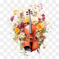 小提琴日-插花-空若网 小提琴日-插花-空若网