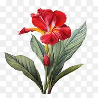 美人蕉-红色的花-空若网 美人蕉-红色的花-空若网