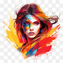 英雄日-英雄日女人画多彩飞溅-空若网 英雄日-英雄日女人画多彩飞溅-空若网