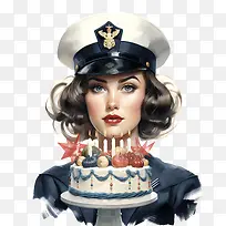 海军生日-生日蛋糕-空若网 海军生日-生日蛋糕-空若网