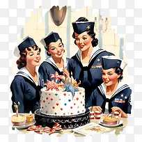 海军生日-海军生日海军妇女生日蛋糕-空若网 海军生日-海军生日海军妇女生日蛋糕-空若网