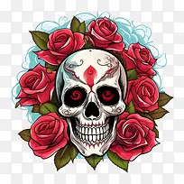 骷髅玫瑰-骷髅玫瑰骷髅玫瑰多彩骷髅-空若网 骷髅玫瑰-骷髅玫瑰骷髅玫瑰多彩骷髅-空若网
