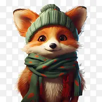 圣诞狐狸-圣诞狐狸可爱可爱温暖舒适-空若网 圣诞狐狸-圣诞狐狸可爱可爱温暖舒适-空若网