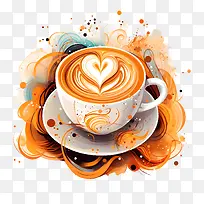 卡布奇诺日-咖啡插画-空若网 卡布奇诺日-咖啡插画-空若网