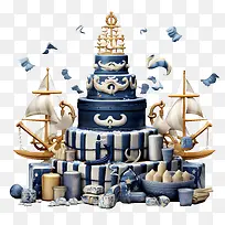 海军生日-生日蛋糕-空若网 海军生日-生日蛋糕-空若网