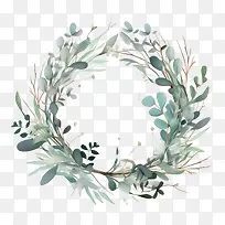 桉树花环-桉树花环花环绿叶树枝-空若网 桉树花环-桉树花环花环绿叶树枝-空若网