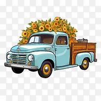 老式卡车-老式卡车汽车卡车农业向日葵-空若网 老式卡车-老式卡车汽车卡车农业向日葵-空若网