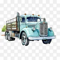 老式卡车-老式卡车卡车水彩复古复古-空若网 老式卡车-老式卡车卡车水彩复古复古-空若网
