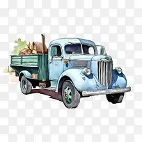 老式卡车-老式卡车卡车复古经典蓝色-空若网 老式卡车-老式卡车卡车复古经典蓝色-空若网