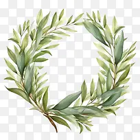 橄榄花环-橄榄花环花圈绿叶树枝树叶-空若网 橄榄花环-橄榄花环花圈绿叶树枝树叶-空若网