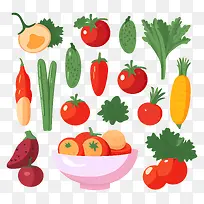 新鲜蔬菜—色彩缤纷,排列整齐的一碗新鲜蔬菜,可供烹饪-空若网 新鲜蔬菜—色彩缤纷,排列整齐的一碗新鲜蔬菜,可供烹饪-空若网