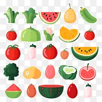 水果和蔬菜-碗中水果和蔬菜的收集-空若网 水果和蔬菜-碗中水果和蔬菜的收集-空若网