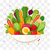 新鲜蔬菜-一碗色彩缤纷的新鲜蔬菜,排列成圆形-空若网 新鲜蔬菜-一碗色彩缤纷的新鲜蔬菜,排列成圆形-空若网