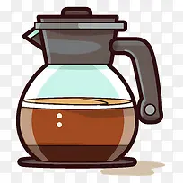 咖啡机-带玻璃机身的黑白咖啡机-空若网 咖啡机-带玻璃机身的黑白咖啡机-空若网