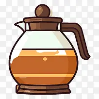 咖啡豆—透明咖啡瓶,配有深棕色豆和咖啡-空若网 咖啡豆—透明咖啡瓶,配有深棕色豆和咖啡-空若网