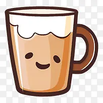 卡通咖啡-卡通咖啡杯与奶油美味饮料-空若网 卡通咖啡-卡通咖啡杯与奶油美味饮料-空若网