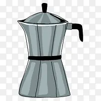 咖啡机-金属咖啡机的黑白图像-空若网 咖啡机-金属咖啡机的黑白图像-空若网