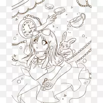 绘画艺术单色-爱丽丝梦游仙境-空若网 绘画艺术单色-爱丽丝梦游仙境-空若网