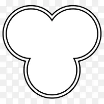 三叶等边三角形三位一体符号-三叶草-空若网 三叶等边三角形三位一体符号-三叶草-空若网