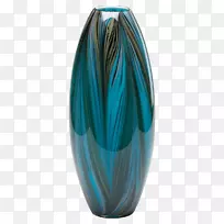 孔雀花瓶玻璃青花花瓶-空若网 孔雀花瓶玻璃青花花瓶-空若网