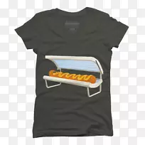 T恤黄色袖子棕色字体热狗-空若网 T恤黄色袖子棕色字体热狗-空若网