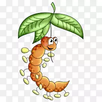 昆虫剪贴画-毛毛虫伞-空若网 昆虫剪贴画-毛毛虫伞-空若网