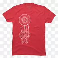 印花t恤袖子上衣捕梦器-空若网 印花t恤袖子上衣捕梦器-空若网