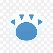 猫爪图标-蓝色猫爪-空若网 猫爪图标-蓝色猫爪-空若网