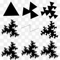 自然的分形几何学-Sierpinski三角形分形艺术三角形-空若网 自然的分形几何学-Sierpinski三角形分形艺术三角形-空若网