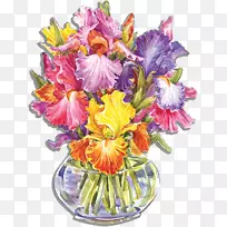 切花花束设计虹膜花束-空若网 切花花束设计虹膜花束-空若网