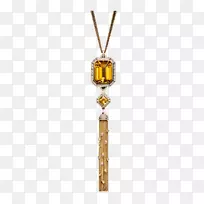 吊坠耳环宝石项链-黄玉项链-空若网 吊坠耳环宝石项链-黄玉项链-空若网