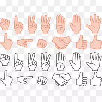 手指手人体数字轮廓-手-空若网 手指手人体数字轮廓-手-空若网