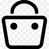 电脑图标线白色剪贴画购物袋-空若网 电脑图标线白色剪贴画购物袋-空若网