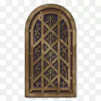 窗拱结构彩色玻璃门-中世纪-空若网 窗拱结构彩色玻璃门-中世纪-空若网