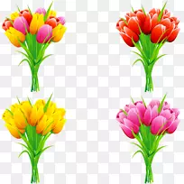 郁金香花束剪贴画-郁金香-空若网 郁金香花束剪贴画-郁金香-空若网