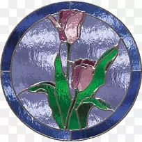 玻璃餐具盘窗板郁金香-空若网 玻璃餐具盘窗板郁金香-空若网