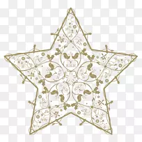 对称圣诞点缀线图案-明星装饰-空若网 对称圣诞点缀线图案-明星装饰-空若网