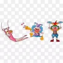 马戏团卡通摄影插图卡通小丑-空若网 马戏团卡通摄影插图卡通小丑-空若网