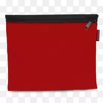 手提包红色长方形拉链袋-空若网 手提包红色长方形拉链袋-空若网