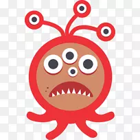 图号彩色怪物剪贴画-空若网 图号彩色怪物剪贴画-空若网