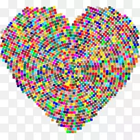 心脏夹艺术-马赛克-空若网 心脏夹艺术-马赛克-空若网