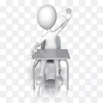 学生手杖图学校动画剪贴画-举手-空若网 学生手杖图学校动画剪贴画-举手-空若网